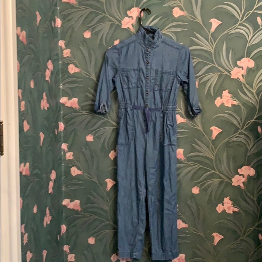 A blue jumpsuit by Old Navy.